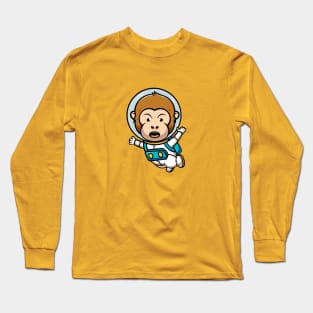 Cute Monkey Space Explorer Long Sleeve T-Shirt